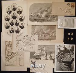Authentic 14 Item Civil War Collectors Lot Feat. The Union Navy