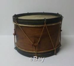 Authentic 19th Century American Civil War Era Child's Wooden 11 Snare Drum