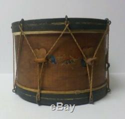 Authentic 19th Century American Civil War Era Child's Wooden 11 Snare Drum