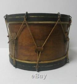 Authentic 19th Century American Civil War Era Child's Wooden 11 Snare Drum