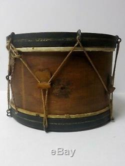 Authentic 19th Century American Civil War Era Child's Wooden 11 Snare Drum