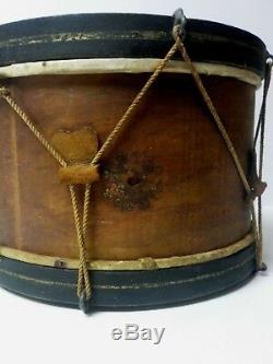 Authentic 19th Century American Civil War Era Child's Wooden 11 Snare Drum