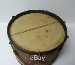 Authentic 19th Century American Civil War Era Child's Wooden 11 Snare Drum