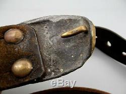 Authentic Civil War Brass Lead Belt Buckle Union US Boyd Son Boston Puppy Paw