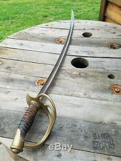 Authentic Civil War Cavalry Saber M1860 Ames Sword Chicopee, MA 1862 A. D. King