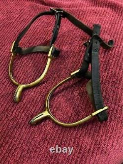 Authentic Model 1885 U. S. Cavalry Brass Spurs with Leather Straps