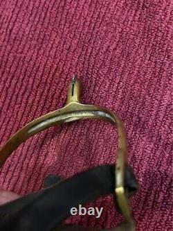 Authentic Model 1885 U. S. Cavalry Brass Spurs with Leather Straps