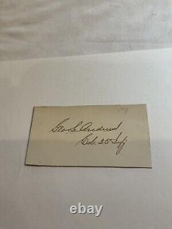 BREVET GEN G L Andrews Civil War Colored Troops Card Signed Col 25th Inf Gen #60