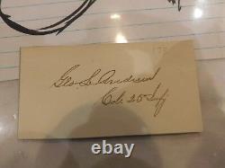 BREVET GEN G L Andrews Civil War Colored Troops Card Signed Col 25th Inf Gen #60