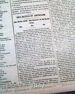 Battle of Antietam Sharpsburg MD Maryland Civil War with ftpg. Map 1862 Newspaper