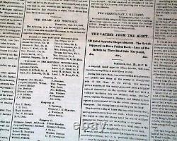 Battle of Antietam Sharpsburg MD Maryland Civil War with ftpg. Map 1862 Newspaper