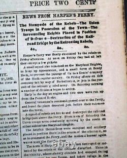 Battle of Antietam Sharpsburg MD Maryland Civil War with ftpg. Map 1862 Newspaper