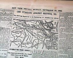 Battle of Antietam Sharpsburg MD Maryland Civil War with ftpg. Map 1862 Newspaper
