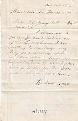 Battle of New Burn North Carolina Letter from William H. Y. Richmond 3/17/1862