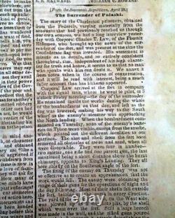 Battle of Shiloh with P. G. T. Beauregard's Applause 1862 Confederate Newspaper