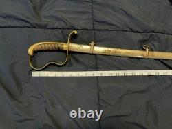 Bavarian M-1855 High Ranking Officers sword, dual etched Signed edge regimental
