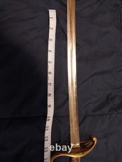 Bavarian M-1855 High Ranking Officers sword, dual etched Signed edge regimental