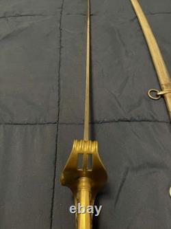 Bavarian M-1855 High Ranking Officers sword, dual etched Signed edge regimental