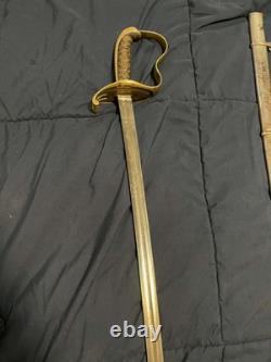 Bavarian M-1855 High Ranking Officers sword, dual etched Signed edge regimental