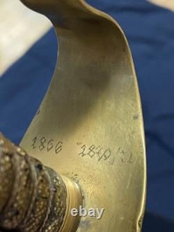 Bavarian M-1855 High Ranking Officers sword, dual etched Signed edge regimental
