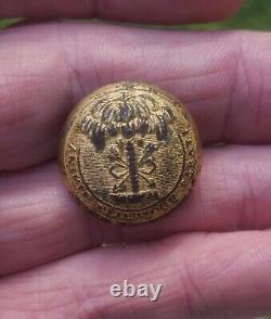 Beautiful Civil War South Carolina Button Dug with Gold