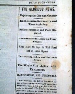 Best Richmond Virginia Falls Heraldic Eagle Print1865 Civil War Finale Newspaper