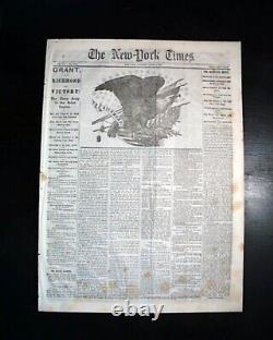 Best Richmond Virginia Falls Heraldic Eagle Print1865 Civil War Finale Newspaper