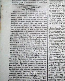 Best Richmond Virginia Falls Heraldic Eagle Print1865 Civil War Finale Newspaper