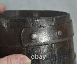 Black gun powder keg Civil War era original 10 x 6.5 in oak 19th c original
