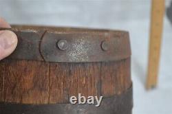 Black powder keg wooden barrel 10 x 7 Civil War Era 19thc original antique