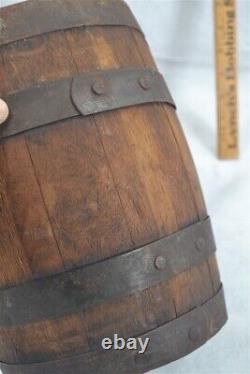 Black powder keg wooden barrel 10 x 7 Civil War Era 19thc original antique