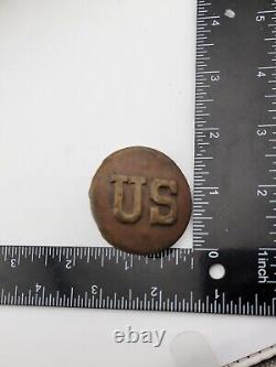 Box With Various Civil War Era Equipment Parts Including US Belt Buckle. Rare