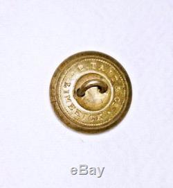 Brass Confederate Artillery A Button Original HTF Military Civil War Period RARE