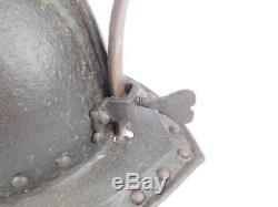 Brilliant Antique 17th Century Zischagge English Civil War Lobster Pot Helmet