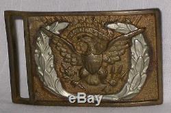 Bronze Brass Civil War Sword Belt Plate Buckle Model 1851 Silver Wreaths