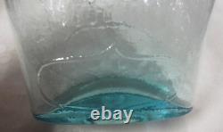 C1860's CIVIL WAR ERA fantastic UNION CLASPED HANDS & EAGLE aqua PINT- PRISTINE