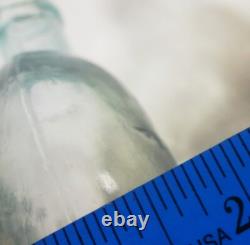 C1860's CIVIL WAR ERA fantastic UNION CLASPED HANDS & EAGLE aqua PINT- PRISTINE