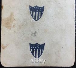 C1862 Authentic Civil War Historic Military Used Union Playing Card Single +COA