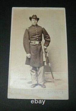 CDV Armed CIVIL WAR Lt. CHARLES H. TARBELL, Co. B, 30th U. S. COLOR TROOP