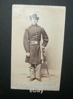 CDV Armed CIVIL WAR Lt. CHARLES H. TARBELL, Co. B, 30th U. S. COLOR TROOP