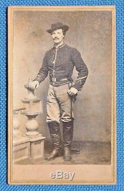 CDV Civil War Cavalry Officer J. Berry Photographer