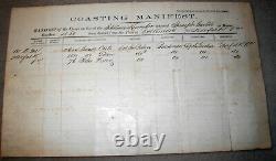 CIVIL WARCoasting Manifest (Bill of Lading) Steamer Kennebec 1862 to Norfolk, VA