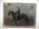 CIVIL WAR 1/4 PLATE Tintype PHOTO of CONFEDERATE SOLDIER on Horseback
