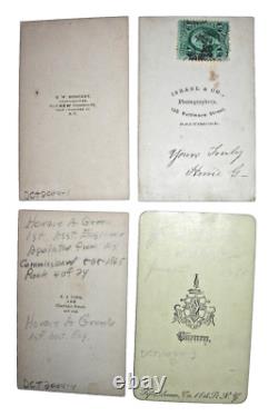 CIVIL WAR 4 CDVs ASST. ENGINEER HORACE A. GREEN US REVENUE CUTTER SERVICE