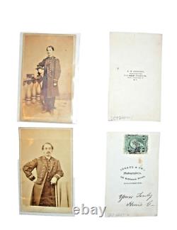 CIVIL WAR 4 CDVs ASST. ENGINEER HORACE A. GREEN US REVENUE CUTTER SERVICE