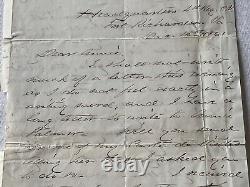 CIVIL WAR 4h CT RGT LETTER & ENVELOPE VA 1861 2 PC PATRIOTIC STATIONARY @261