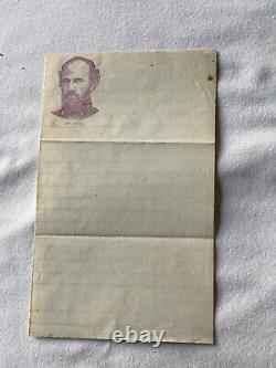 CIVIL WAR 4h CT RGT LETTER & ENVELOPE VA 1861 2 PC PATRIOTIC STATIONARY @261