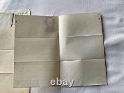 CIVIL WAR 4h CT RGT LETTER & ENVELOPE VA 1861 2 PC PATRIOTIC STATIONARY @261