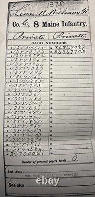 CIVIL WAR ARCHIVE 8th Maine Inf Co C William Linnell TINTYPE Letters