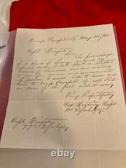 CIVIL WAR CAMP PARAPET SOUTHERN LOUISIANA LETTER 8th US COLORED TROOPS 1707